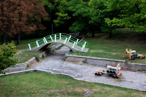 Old bridge in the park Stock Photos