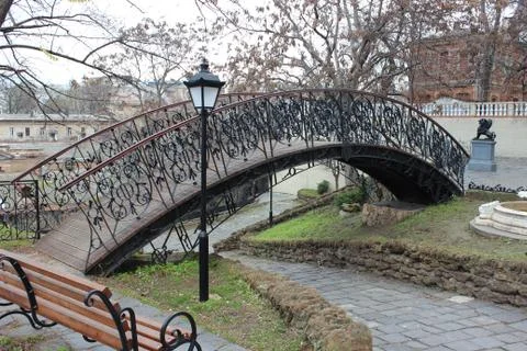 Old bridge in the park Stock Photos