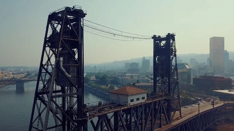 Old bridge in Portland Stock Footage 83738013