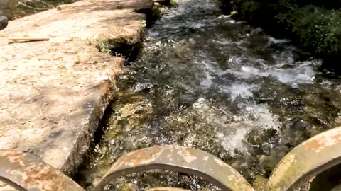Old Bridge on the river Lašva Stock Footage 293017051