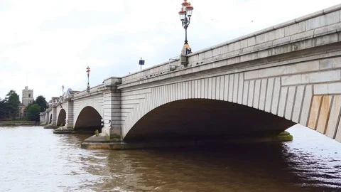 The old bridge on the river Thames. London. Stock Footage 84997806