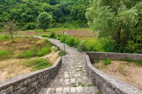 Old bridge of stone Stock Photos