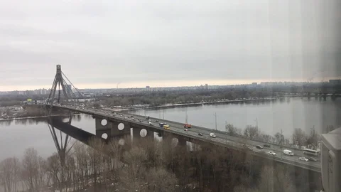 Old bridge traffic Video stock 104826072