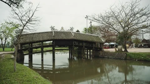 Old Bridge in Vietnam Stock Footage 132153602