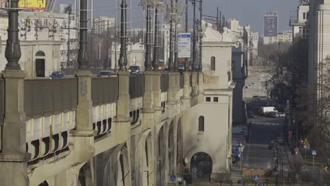 Old bridge in Warsaw Stock Footage 147994341