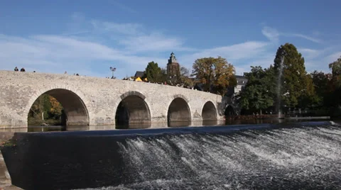 Old bridge in Wetzlar, Germany Stockbeeldmateriaal 32020624