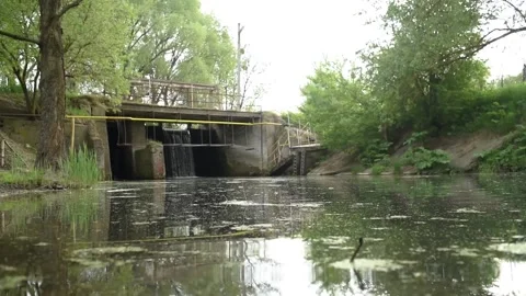 Old bringe in the river Stock Footage 130198284