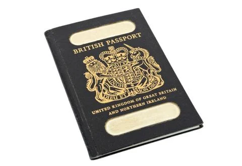 Old british passport Stock Photos