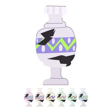 Old broken antique pot vector cartoon graphic Stock Illustration