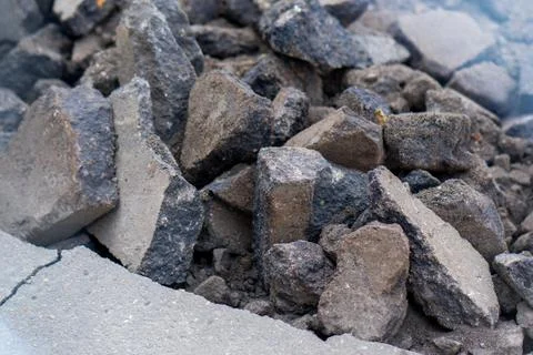 Old broken asphalt Stock Photos