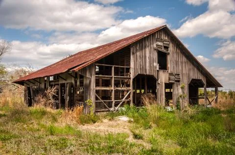 Old Broken Barn Foto stock