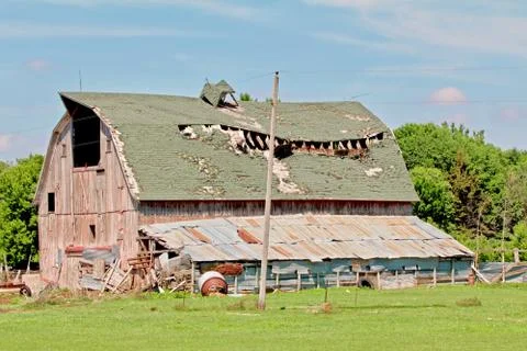 The Old Broken Barn Stock Photos