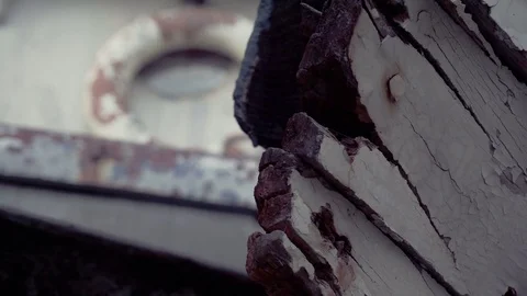 Old broken boat Stock Footage 82670562