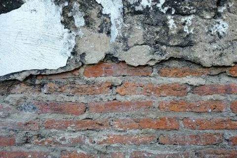 Old Broken Brick Wall Background. Stock Photos