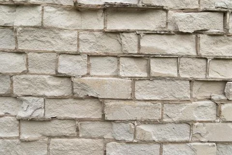 Old, broken brick wall texture. Abandoned, ruined building in Latvia, Europe. Stock Photos