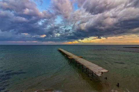 Old broken bridge Stock Photos
