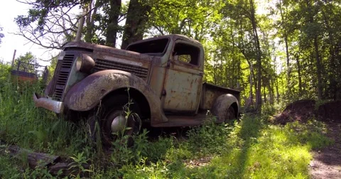 Old broken down truck.mov Stock Footage 40650043