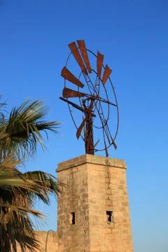 Old broken down windmill Stock Photos