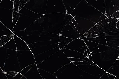 Old broken glass with cracks Stock Photos