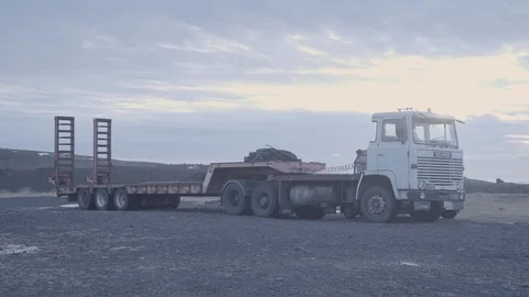 Old Broken Rig Truck Stock Footage 86253602