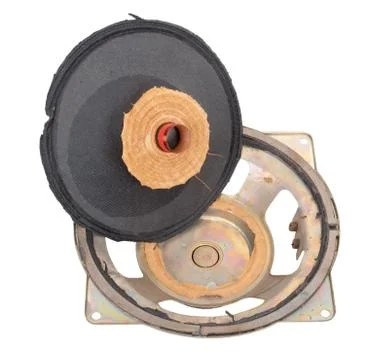 Old broken speaker Stock Photos
