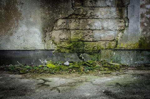 Old broken wall Stock Photos