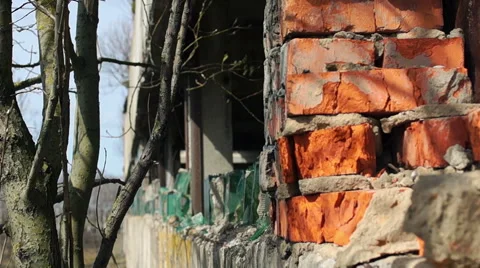 Old broken window Video stock 57322859