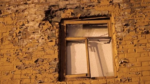 Old broken window Stock Footage 71340843