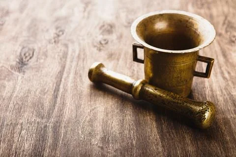 Old Bronze Mortar Stock Photos