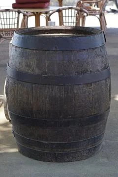 Old brown barrel Stock Photos