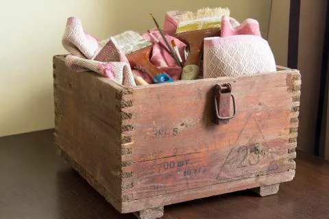 The old brown box Stock Photos