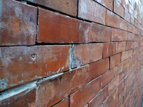 Old brown brick wall texture background Foto stock