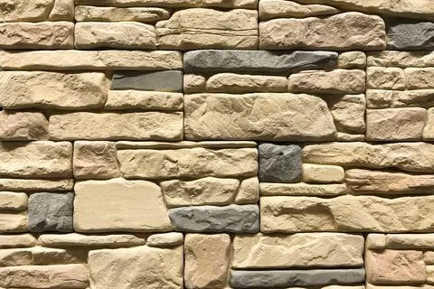 Old Brown Bricks Sandstone Wall Pattern background. Interior decor and desi.. Stock Photos