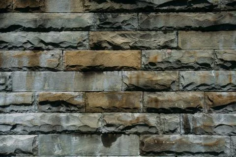 Old Brown Bricks Wall Pattern. Stock-Fotos