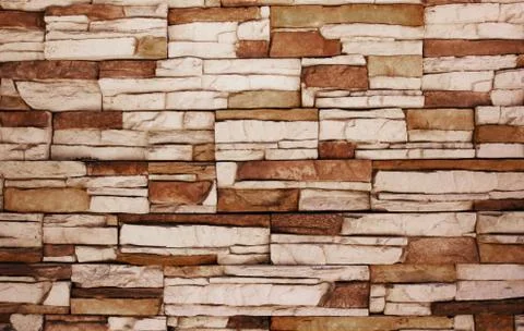Old Brown Bricks Wall Pattern. Stock Photos