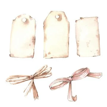 Old brown page on a white background. Stock Illustration