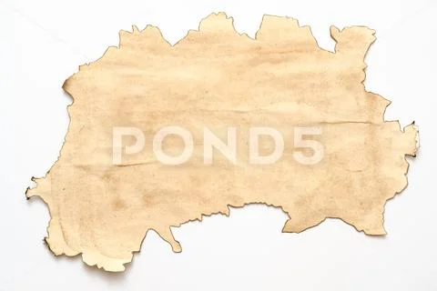 Old brown paper burnt white background vintage Stock Photos