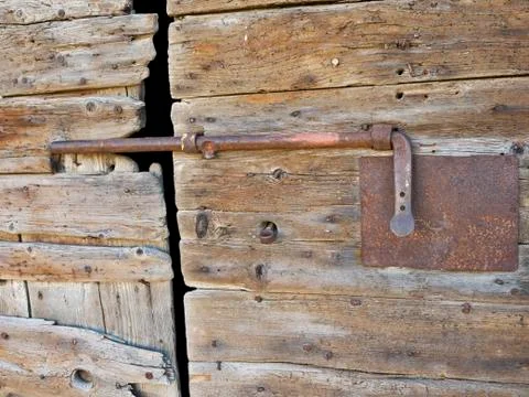 Old brown rustic door Foto stock