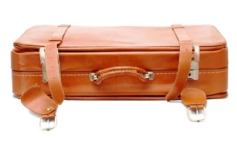 Old brown suitcase Stock Photos