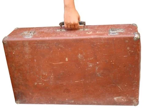 Old brown suitcase Stock Photos