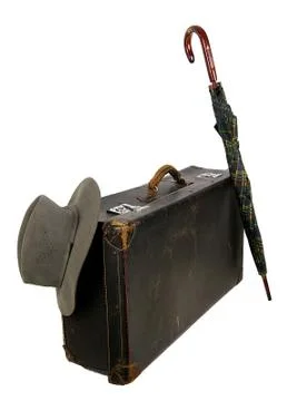 Old brown suitcase Stock Photos