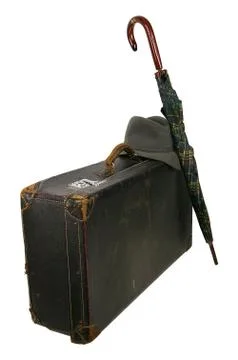 Old brown suitcase Stock Photos