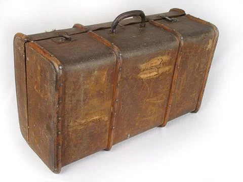 Old brown suitcase Stock Photos