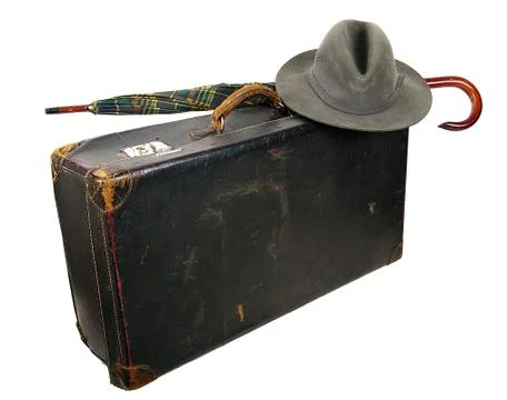 Old brown suitcase Stock Photos
