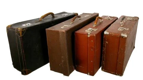 Old brown suitcase Stock Photos