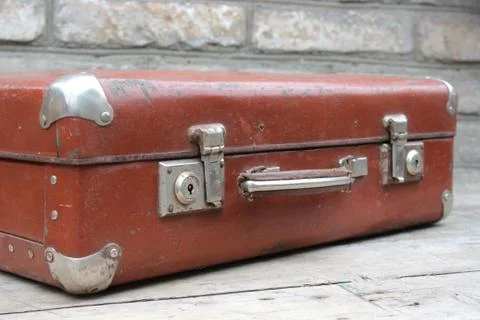 Old brown suitcase Stock Photos