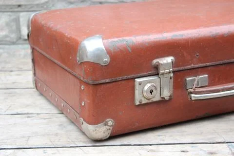Old brown suitcase Stock Photos