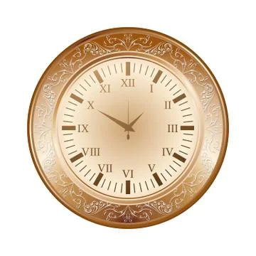 Old brown watch Stock Illustration
