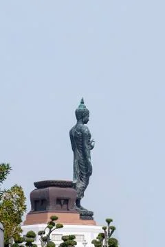 The old buddha statue. Stock Photos