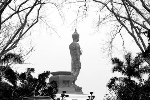 The old buddha statue. Stock Photos